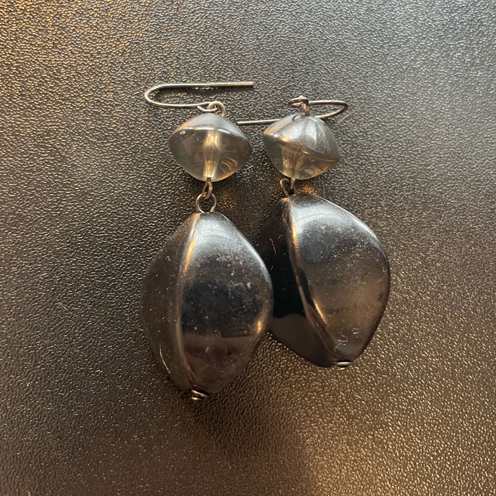 FREE WITH PURCHASE Beaded Black Drop Earrings